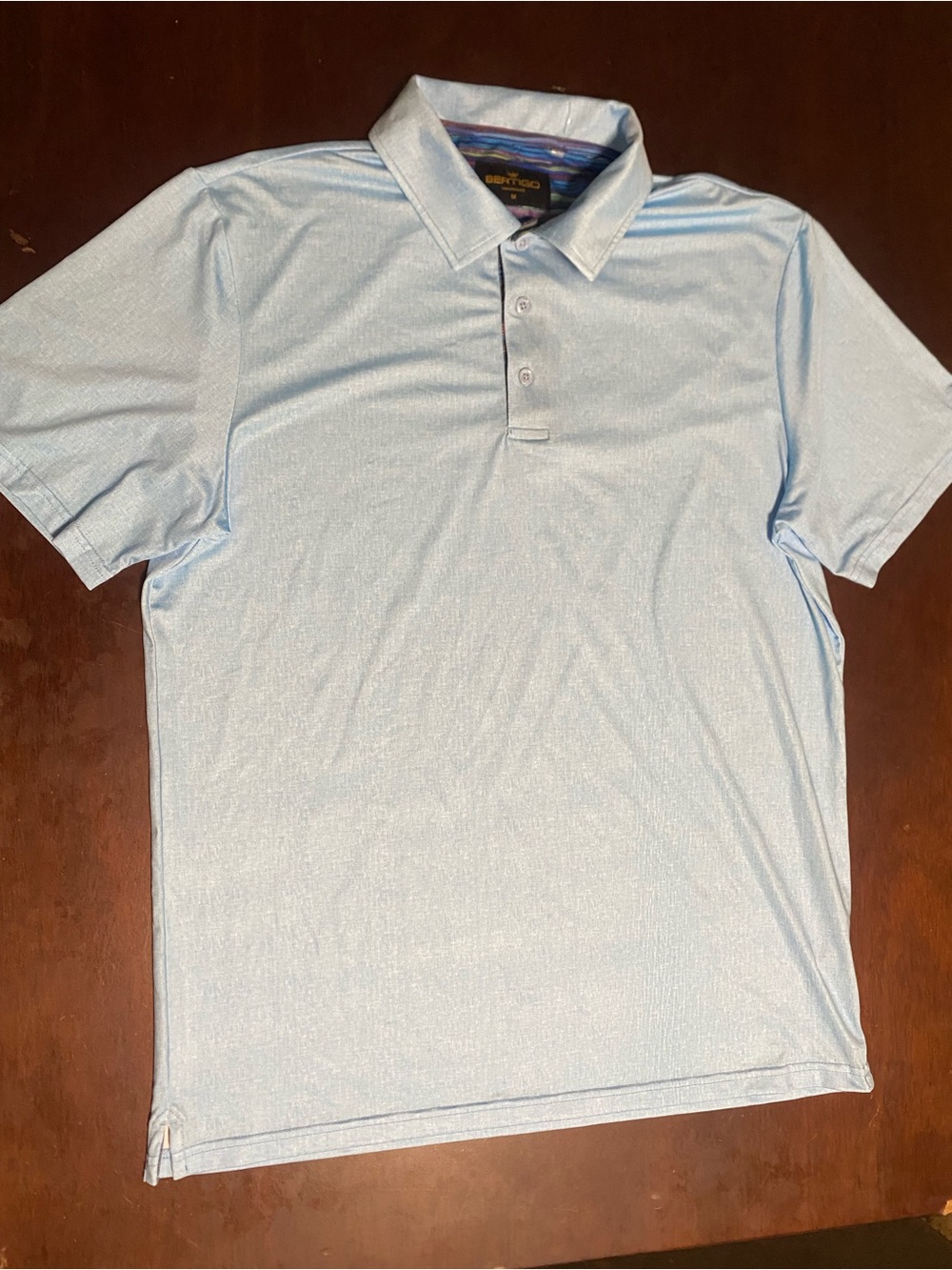 Bertigo Light Blue Performance Polo Size Medium